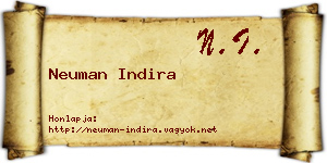 Neuman Indira névjegykártya